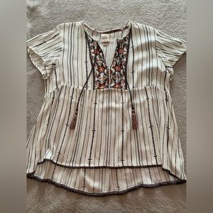 Knox Rose Embroidered Boho Women’s Blouse